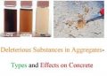 What you understand by deleterious substances in aggregate
