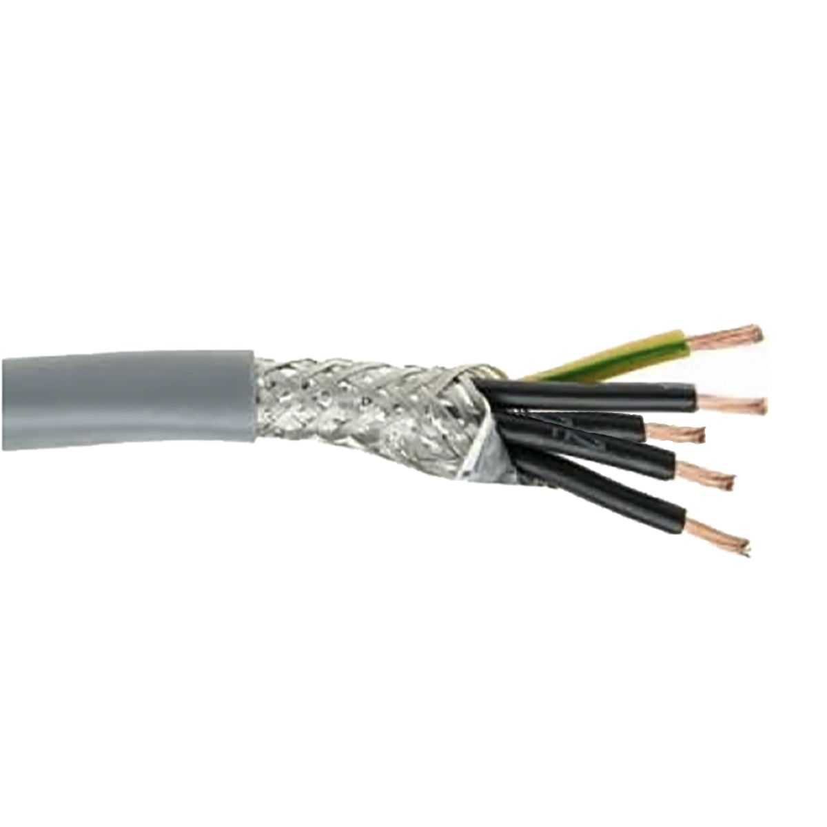 Polycab 1.5 SQMM- 5 Core Tinned Copper Braided Unarmoured PVC Sheathed Cable