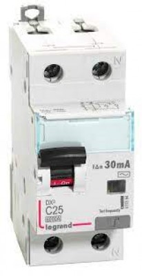 LEGRAND DX3 RCBOs Compact - Double Pole 240 V, HPI Type (30mA) - Nominal Rating 25A - 411415