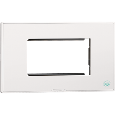 LEGRAND Plate Frame Anti Bacterial - 4M - White Anti Bacterial - Plate + Frame - 679344