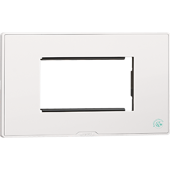 LEGRAND Plate Frame Anti Bacterial - 6M - White Anti Bacterial - Plate + Frame - 679346