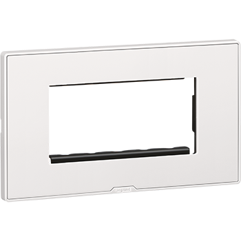 LEGRAND Cover Plate - Plate Frame White - 4M -  White - Plate + Frame - 679504
