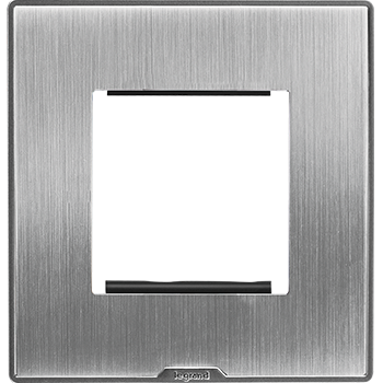 LEGRAND Cover Plate Without Frame - 2M - SQ Sonic Silver - Plate - 679585