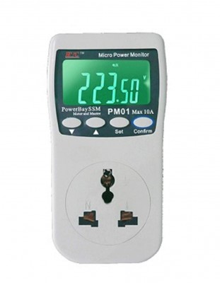 HTC Instrument PM-01 Power Monitor 10A Large LCD Display with Backlight