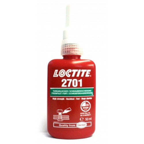 LOCTITE 2701 - Threadlocker - 50 ml - Permanent Strength - Oil Tolerant - 864526
