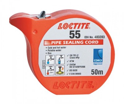 LOCTITE 55 - Pipe Sealing Cord - 160 m - Medium Strength - 5056938