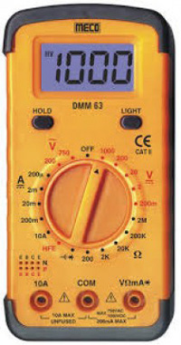 Meco Digital Multimeter MODEL 603 JUNIOR 3½ Digit 2,000 Count LCD Audiable Continuty