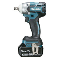 Makita Cordless Impact Wrench - DTW285RFX  With new Auto Stop function in reverse mode to unscrew.