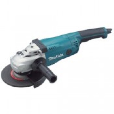 Makita Angle Grinder GA7020 Large rubber tool rest protects work piece from damage.