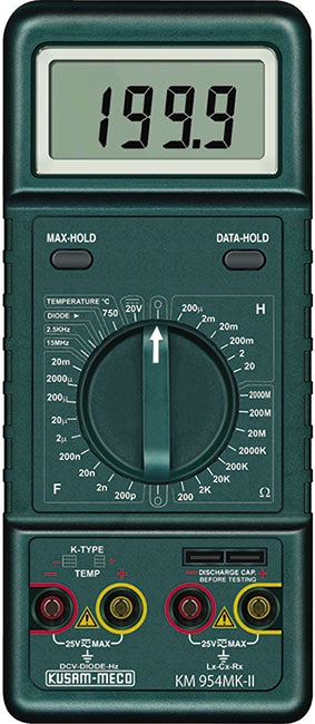 KUSUM MECO Model 954 MK -1 3&1/2 Digit LCR Meter With Microwave and Zenner Diode Digital Multimeter