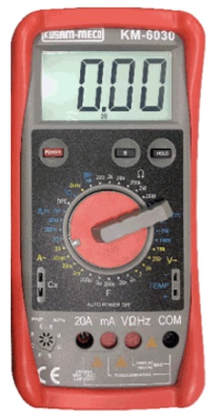 KUSUM MECO Model 6030 Digital Multimeter 3&1/2 Digit With Mechnical Terminal Blocking 3260 Count