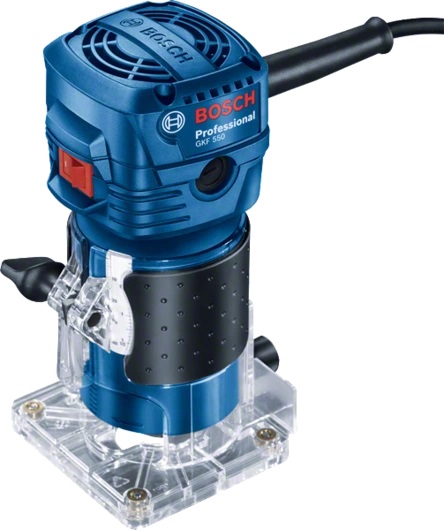 BOSCH Palm Router GKF 550 Professional Powerful 550W motor and a higher rpm provides fast trimming and quality work