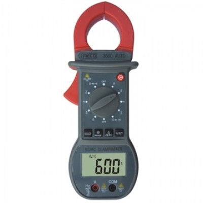  MECO Model 3690 3-3/4 DIGIT 4000 COUNT 600A DC / AC DIGITAL CLAMPMETER WITH DELTA ZERO BUTTON