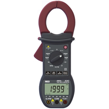  MECO Model 2003A+  3-3/4 DIGIT 6000 COUNT 2000A DC / AC TRMS DIGITAL CLAMPMETER WITH BARGRAPH, RPM, MIN-MAX, & DELTA ZERO