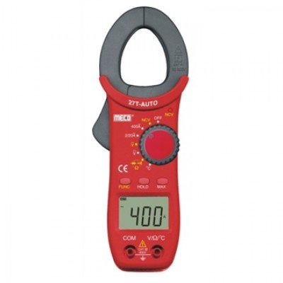  MECO Model 27 T AUTO 3-1/2 DIGIT 2000 COUNT 400A AC AUTORANGING DIGITAL CLAMPMETER WITH TEMPERATURE