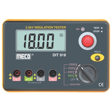MECO 2.5KV with AC  Digital Insulation Tester , model DIT 918 (HSN 9030)