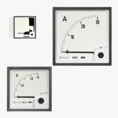 MECO DC Moving Coil Rectangular Meters Voltmeter 0-1V to 1000V (HSN 9030)