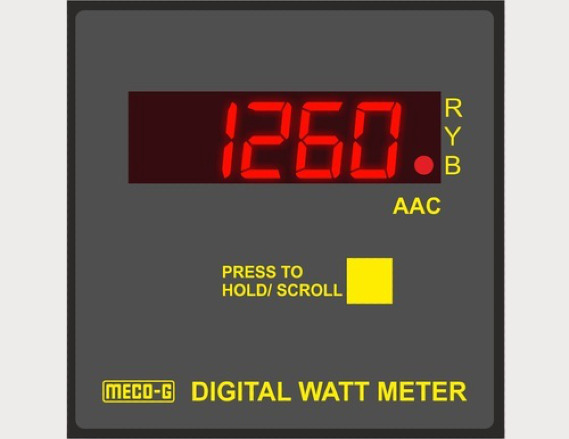 MECO 96QW31 Electronic Analog AC WATT Meter 3phase/1Element 90 Deflection (96*96)