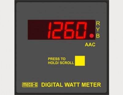 MECO 96QW33 Electronic Analog AC WATT Meter 3phase/4Wire/3Element 90 Deflection (96*96)