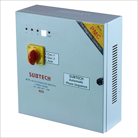 SUBTECH Automatic PHASE Changeover Auto Phase Sequence Panel - Three Phase - High & low Voltage protection (HSN CODE 8536)