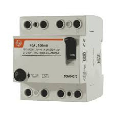 L&T Residual Current Circuit Breaker (RCCB) 40A Four Pole (FP) BG404003