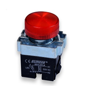 SURDHI Pilot Light With Cluster LED And Integral Circuit  SDV-LDPLR (HSN 8531)