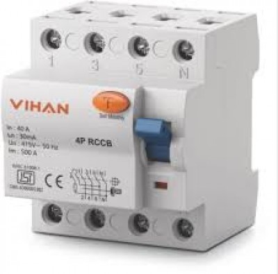 VIHAN RCCB ELCB 4 Pole 18408 Rating 63A