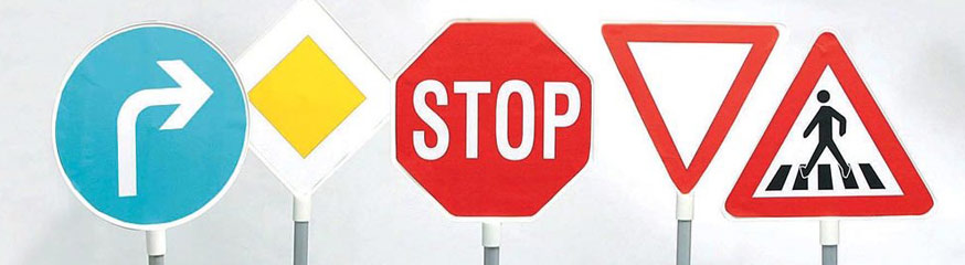 Safety sign and signals 